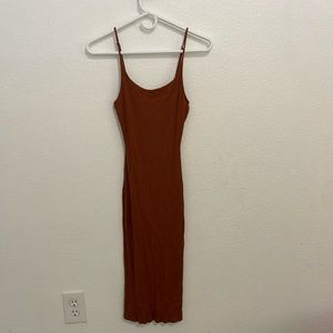 Women’s ribbed midi bodycon dress. Lined, size small
